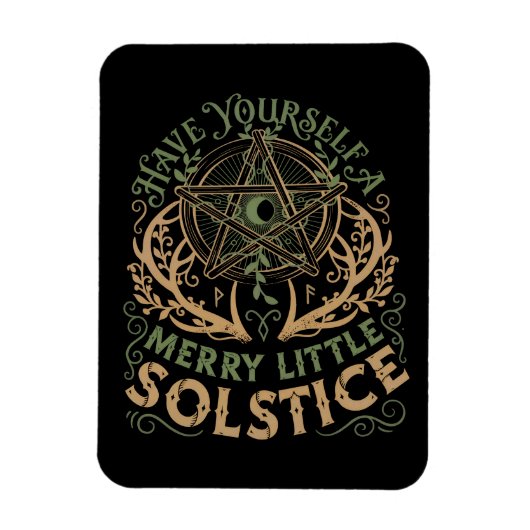 Winter-Sonnenwende Yule Weihnachtsfeiertag  Magnet (Vertikal)