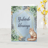 Winter-SonnenwendeblumenFox Karte (Gelbe Blume)