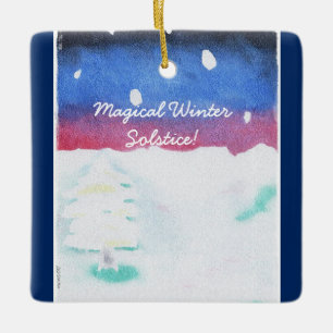 Winter-Sonnenwendesnowy-Szenen-Weihnachten Keramikornament