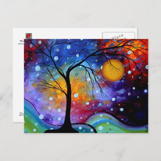 Winter Sparkle Circle of Life MADART Malerei Postkarte (Vorne/Hinten)