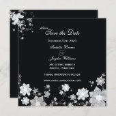 Winter-Sparkle-Hochzeit Sichern Sie das Datum Einladung (Vorne/Hinten)