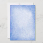 Winter Sparkle Snowflakes Blue Wedding Einladungen (Rückseite)