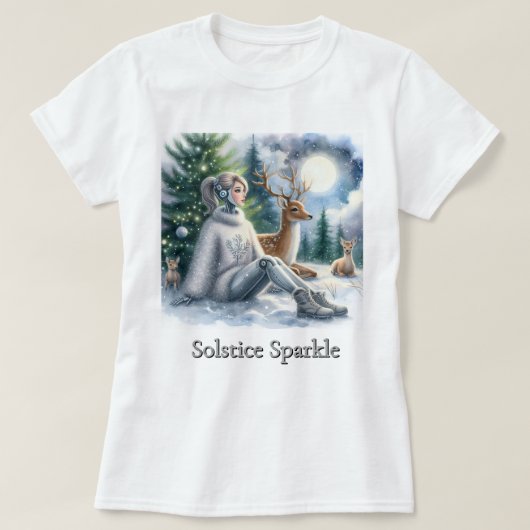 Winter Sparkle Tech STEM Girls Solace T-Shirt (Design vorne)