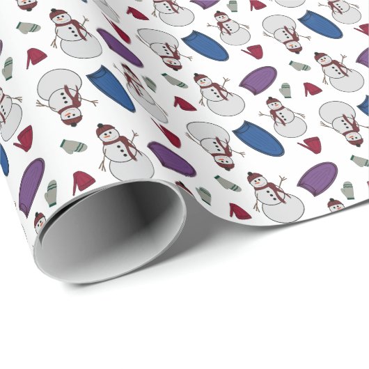 Winter-Spaß-Geschenkpapier Geschenkpapier (Rolleneckpunkt)