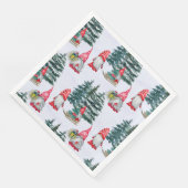 Winter-Spaß-Gnome Serviette (Ecke)