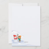 Winter-Spaß in der Schnee-Einladung Einladung (Rückseite)