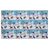 Winter-Spaß Ski fahrendes Labradors Stoff (Fat Quarter (45,7 x 55,9 cm))