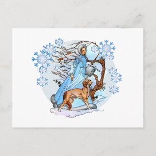 Winter-Spaziergang Postkarte