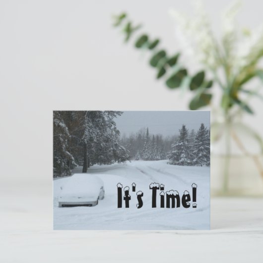 Winter-Speicher-Schnee, der Postkarte (Stehend Vorderseite)