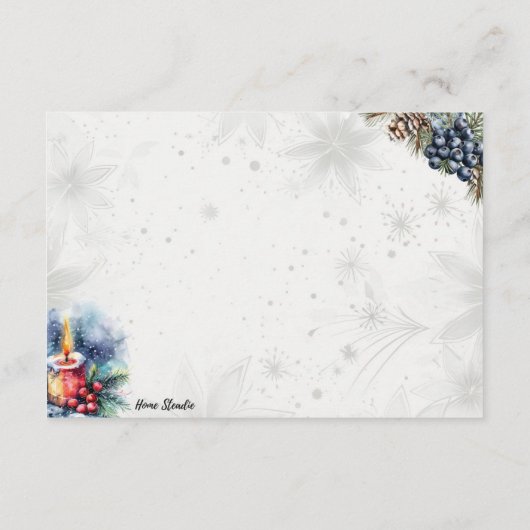 Winter Spice Basic Blank Recipe Card Begleitkarte (Rückseite)