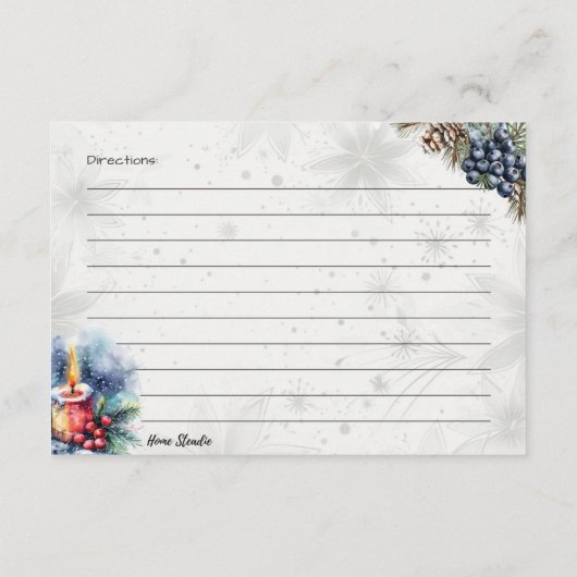 Winter Spice Basic Rezept Card Begleitkarte (Rückseite)