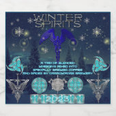 Winter Spirituosen Label Set Bierflaschenetikett (Einzelnes Label)