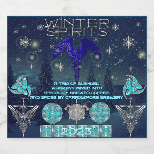 Winter Spirituosen Label Set Bierflaschenetikett (Einzelnes Label)