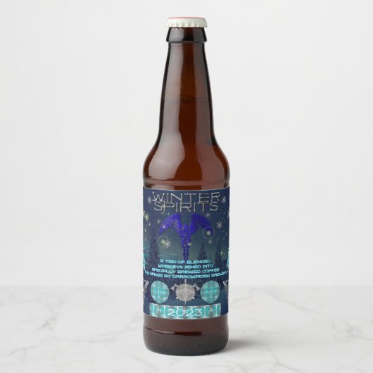 Winter Spirituosen Label Set Bierflaschenetikett (Vorderseite)