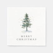 Winter Splendor Frohe Weihnachtsfeier Serviette (Vorderseite)