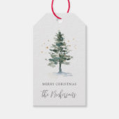 Winter Splendor Personalisiert Frohe Weihnachten Geschenkanhänger (Vorderseite)