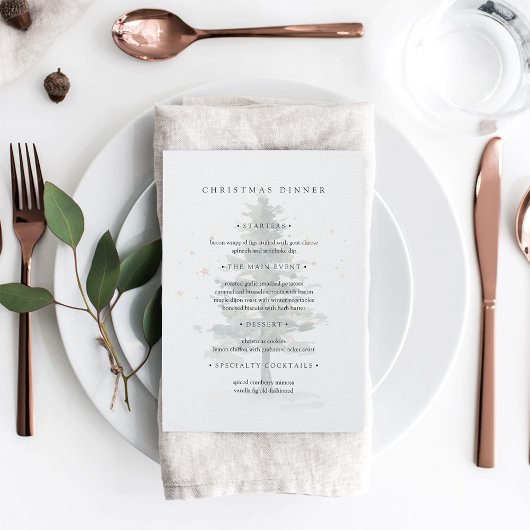 Winter Splendor Watermark Weihnachtsfeiertag Menükarte