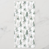 Winter Splendor Weihnachtsessen Party Menükarte (Rückseite)