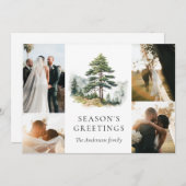 Winter Splendor Weihnachtsfeiertag FotoCollage Einladung (Vorne/Hinten)