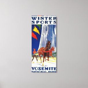 Winter-Sport bei Yosemite PosterYosemite, CA Leinwanddruck