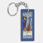 Winter-Sport bei Yosemite PosterYosemite, CA Schlüsselanhänger (Vorderseite links)