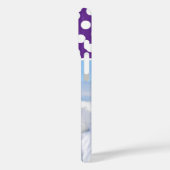 Winter Sport Foto Royal Lila White Polka Dot Case-Mate iPhone Hülle (Rückseite / Links)