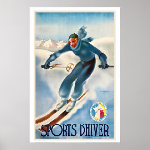Winter Sport Frankreich Berg Schnee Winter Skifahr Poster