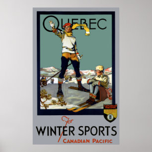WINTER-SPORT-QUEBEC-REISE 1930 POSTER