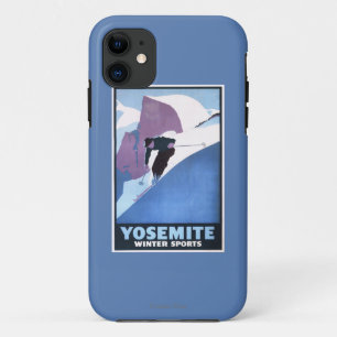 Winter-Sport-Ski fahrendes förderndes Plakat iPhone 11 Hülle