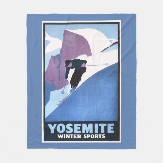 Winter-Sport-Ski fahrendes förderndes Plakat Fleecedecke (Vorderseite)