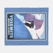 Winter-Sport-Ski fahrendes förderndes Plakat Fleecedecke (Vorderseite (Horizontal))