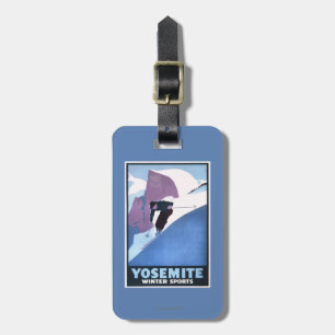 Winter-Sport-Ski fahrendes förderndes Plakat Gepäckanhänger