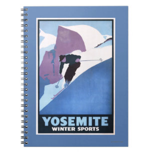 Winter-Sport-Ski fahrendes förderndes Plakat Notizblock