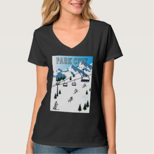 Winter-Sportgebiet Rocky Mountains Skigebiet Park  T-Shirt