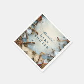 Winter Sports Baby Shower Serviette (Ecke)