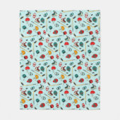 Winter Sports Hockey Player Equipment Gear Pattern Fleecedecke (Vorderseite)