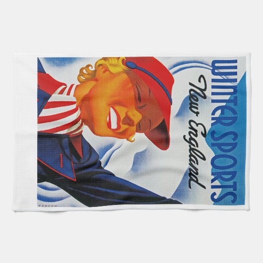 Winter Sports New England Handtuch (Horizontal)