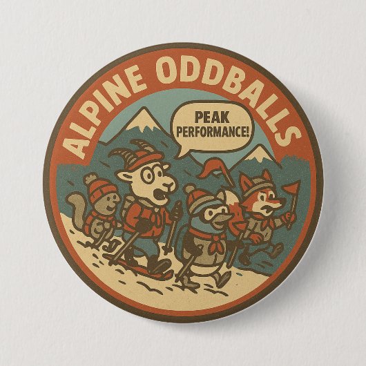 Winter Sports Peak Performance Mountain Adventure Button (Vorderseite)