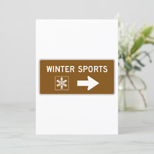 Winter Sports Road Unterschrift Einladung