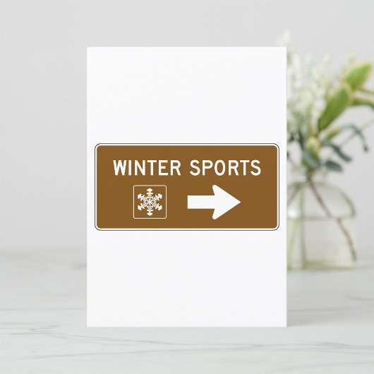 Winter Sports Road Unterschrift Einladung