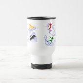 Winter Sports Silhouette Travel Mug Reisebecher (Mittel)
