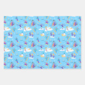 Winter Sports Skaten Ski Snowboarden Muster Geschenkpapier Set (Vorderseite)