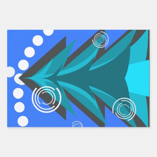 Winter Spruce Snowy Starry Night Geschenkpapier Set (Vorderseite 2)