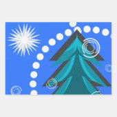 Winter Spruce Snowy Starry Night Geschenkpapier Set (Vorderseite)