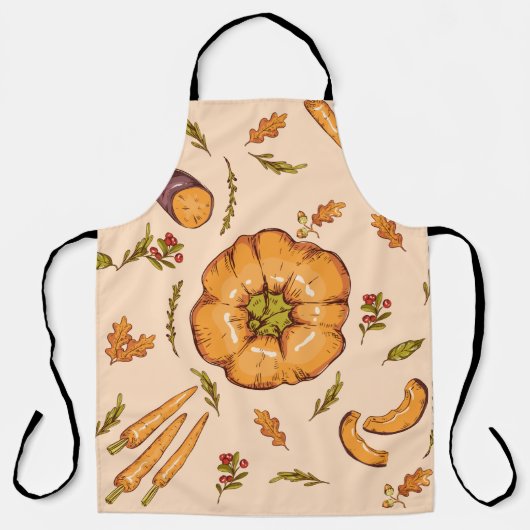 Winter Squash, Assorted Vegetables,pumpkin pattern Schürze (Vorderseite)