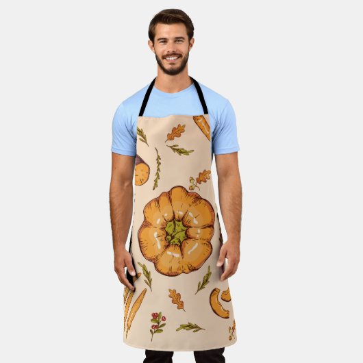 Winter Squash, Assorted Vegetables,pumpkin pattern Schürze (Getragen)