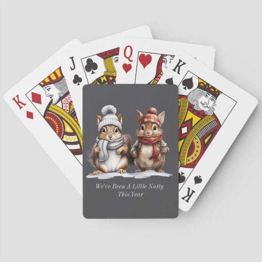 Winter Squirrel Playing Cards Spielkarten (Rückseite)