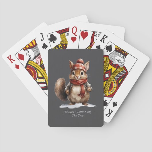 Winter Squirrel Playing Cards Spielkarten (Rückseite)