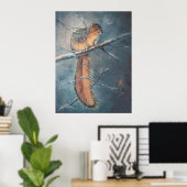 WINTER SQUIRREL VON SHARON SHARPE POSTER (Heimbüro)
