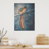 WINTER SQUIRREL VON SHARON SHARPE POSTER (Küche)